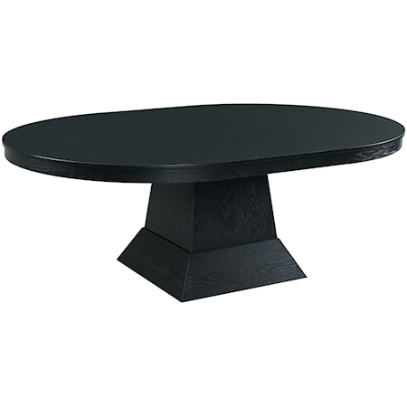Contemporary Oval Dining Table with 2 Removable Leaves