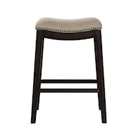 30'' Barstool - Linen / Dark Wash