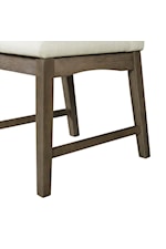 Elements International Dapper Square Wood End Table w/ Glass Top