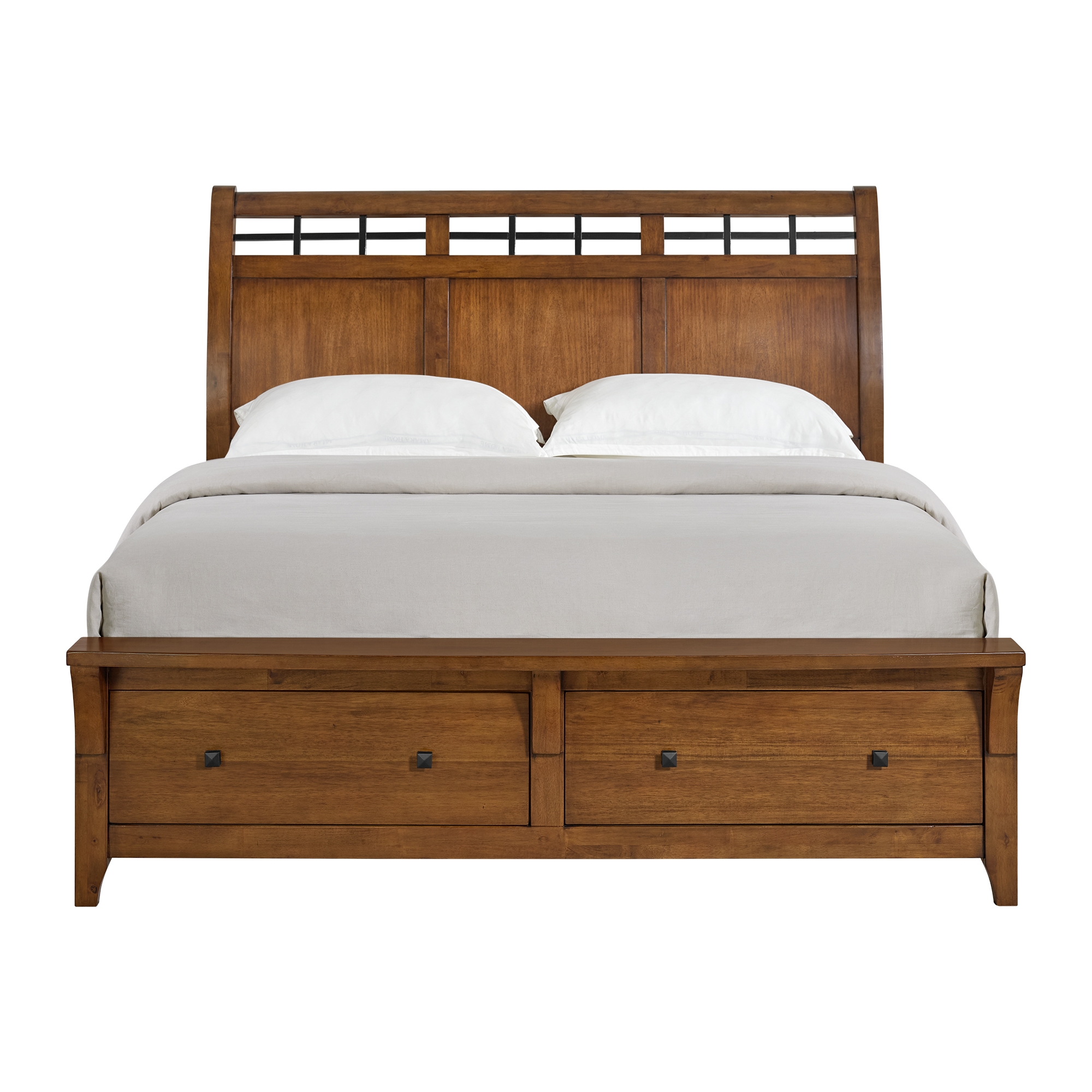Elements International Gage King Sleigh Storage Bed