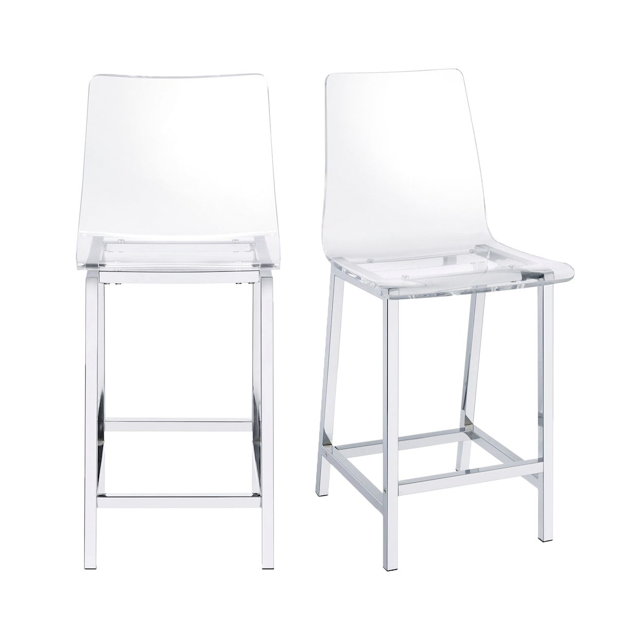 Elements International Zane Clear Barstools