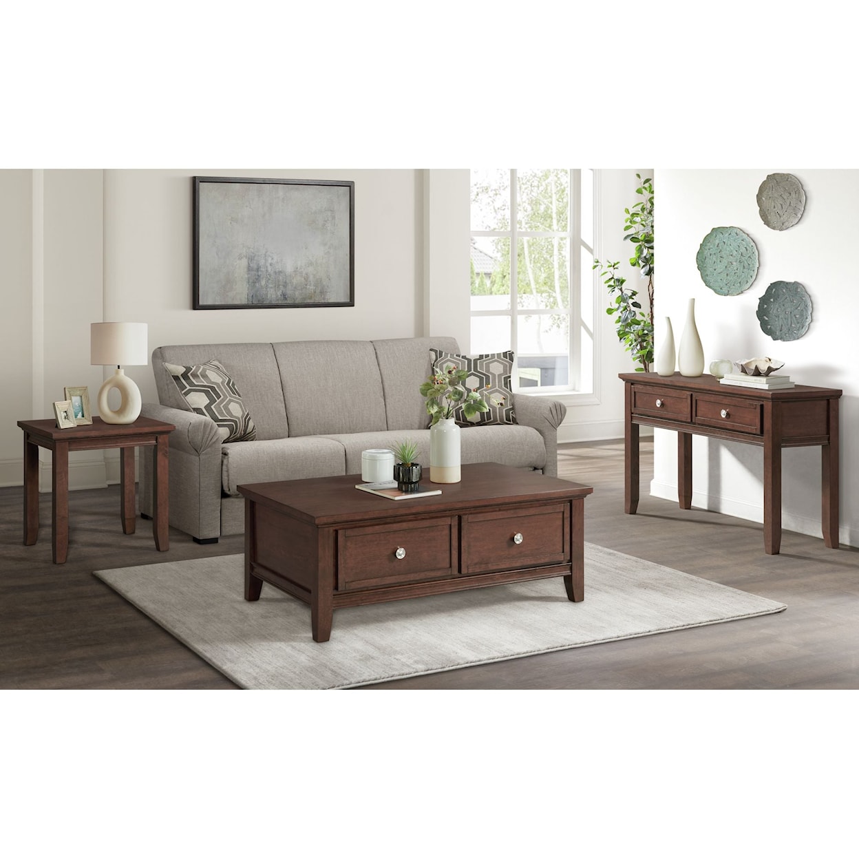 Elements Chatham Cherry End Table