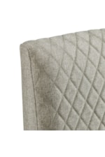 Elements International Marly Contemporary Gray Quilted Side Chair