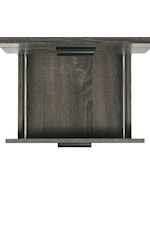 Elements International Brenda Contemporary Desk with 3 Drawers and Black Metal Base