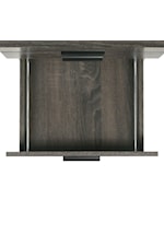 Elements Brenda Contemporary Desk with 3 Drawers and Black Metal Base