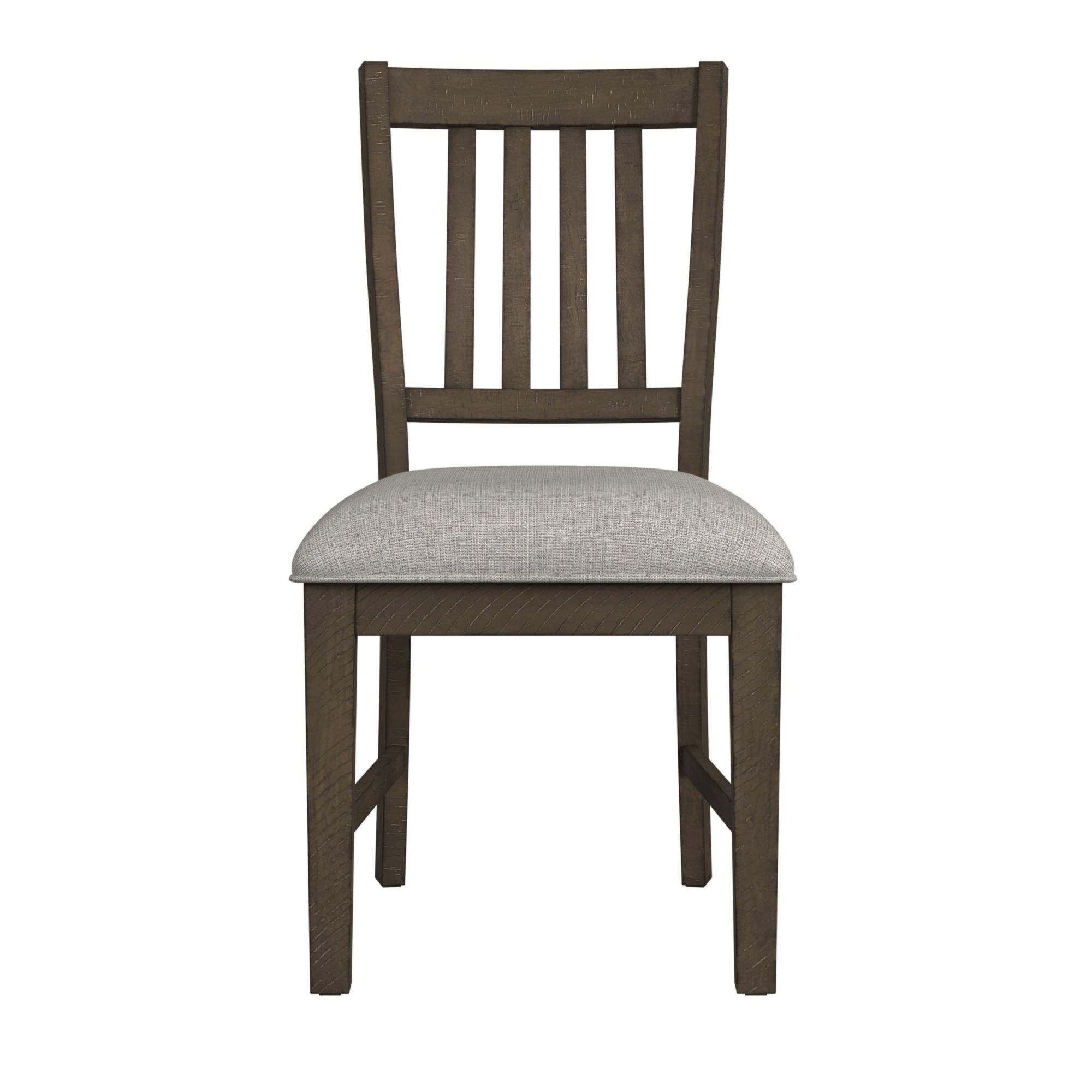 Slat-Back Upholstered Dining Side Chair