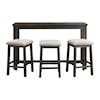 Elements International Stone Stone Multipurpose Bar Table Set