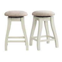 Stone 24in Counter Stool W/ Swivel w/Fabric Seat i