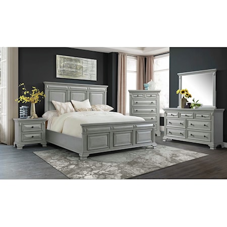 Traditional 3-Piece King Panel Bedroom Set