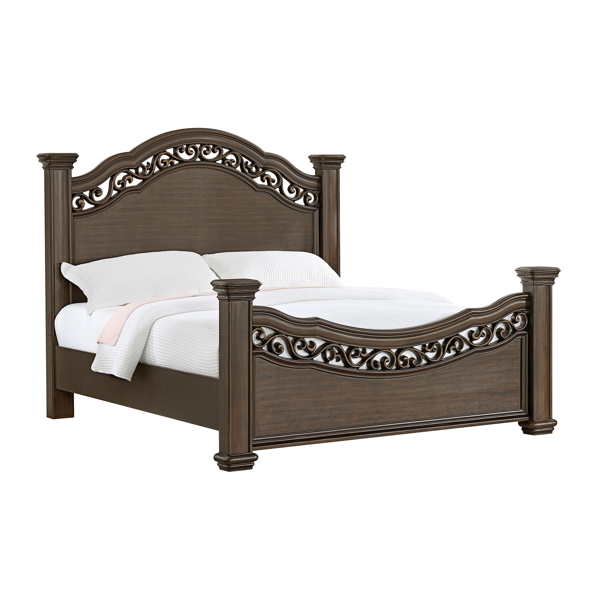 Elements International Brunswick Brunswick King Panel 3Pc Bedroom