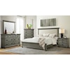Elements International Crawford Crawford Queen 5PC Bedroom Set in Grey