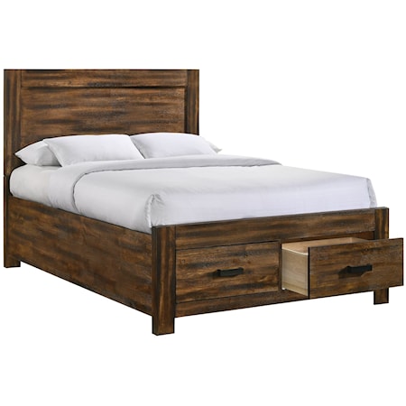 Rustic Queen Platform Bed