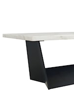 Elements International Beckley Contemporary Counter Height Dining Table with Marble Top