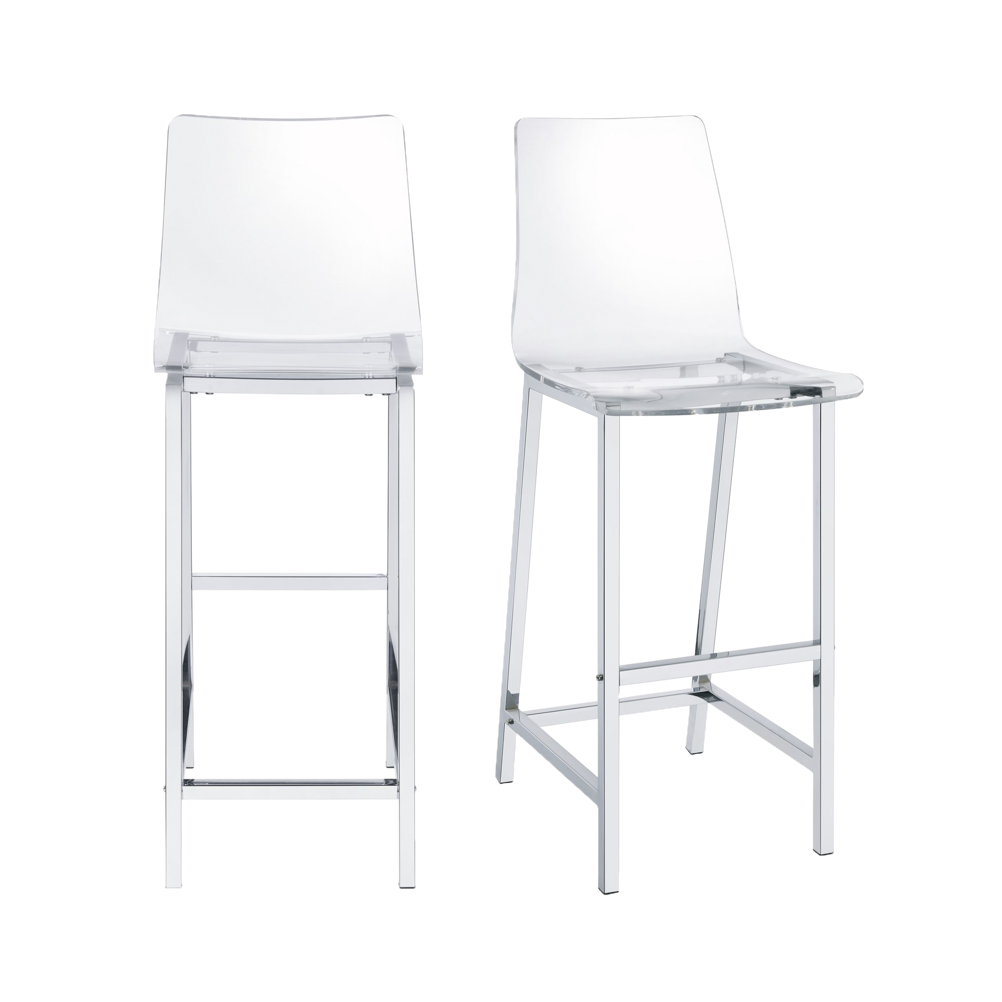 Acrylic counter best sale stools with backs