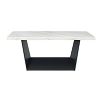 Contemporary Dining Table with Marble Top