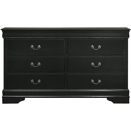 Transitional 6-Drawer Dresser