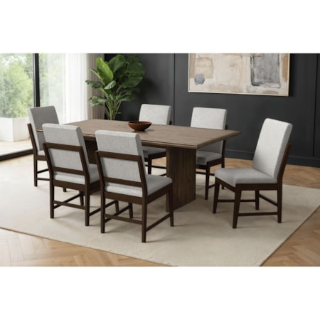 7Pc Standard Height Dining Set