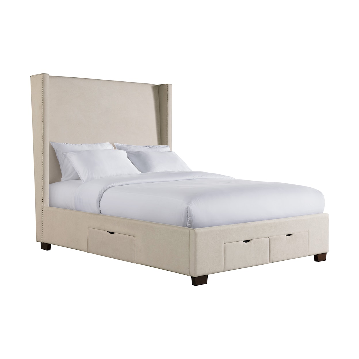 Elements International Magnolia Queen Upholstered Storage Bed