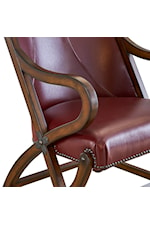 Elements Hunter Traditional Exposed Wood Accent Chair with Ottoman