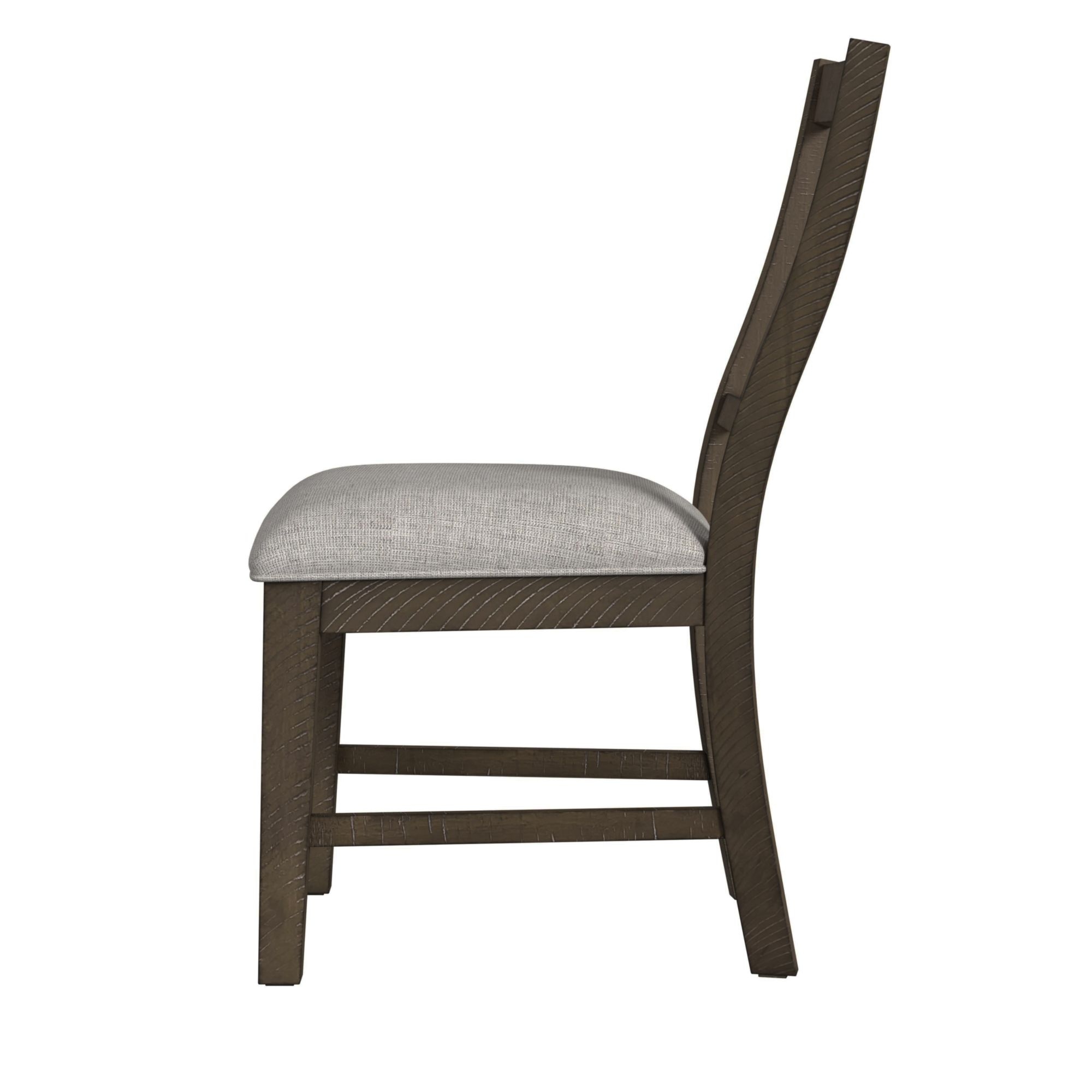 Slat-Back Upholstered Dining Side Chair