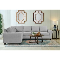 Transitional Sectional Sofa Set with Reversiable Cushions