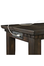 Elements International Morrison Transitional Bar Table and Stool Set with USB Ports