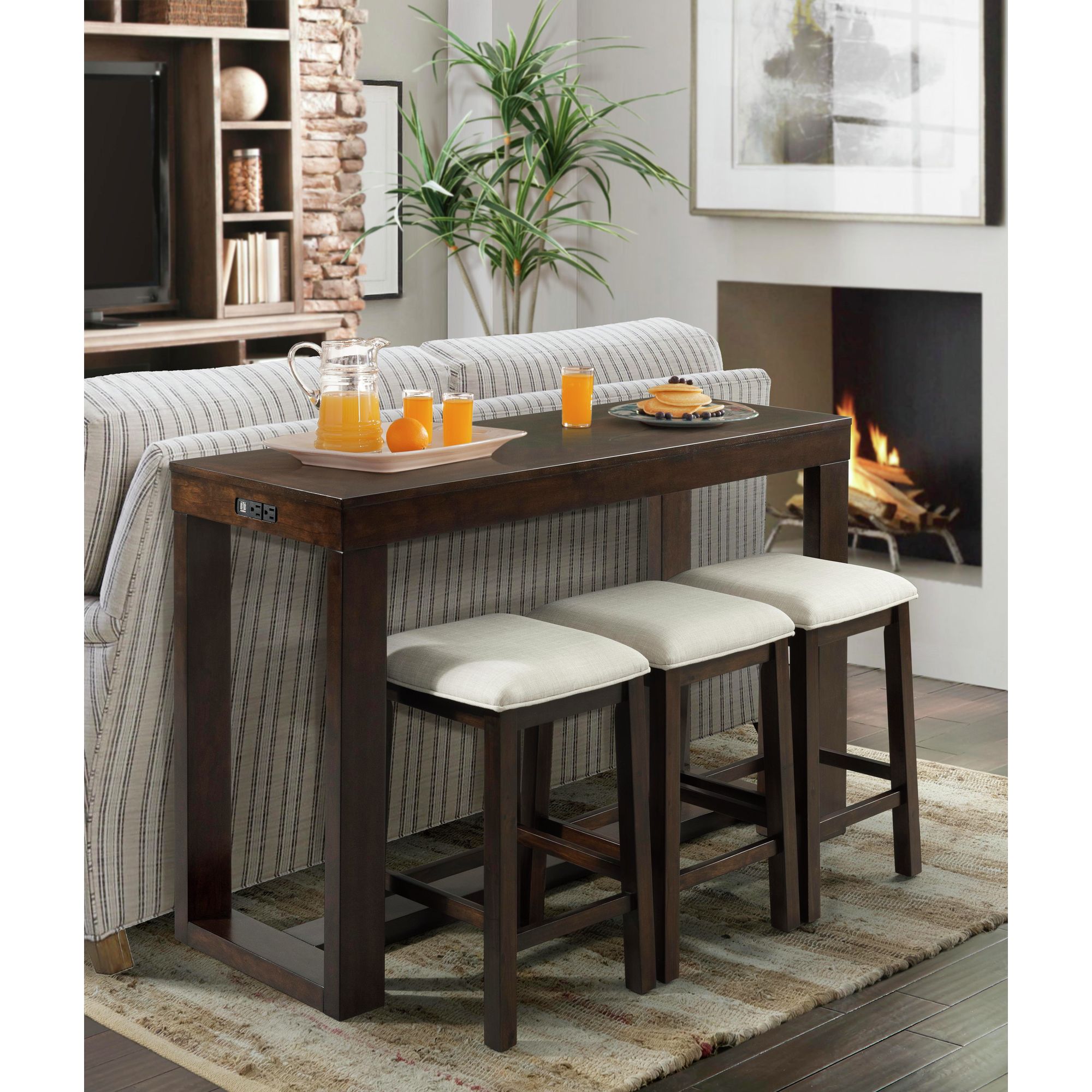 Elements International Hardy Bar Table Set