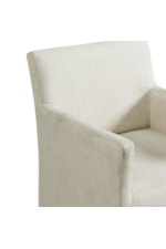 Elements International Collins Transitional Upholstered Dining Host Chair