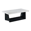 Elements International Beckley Coffee Table with Marble Top