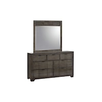 Contemporary Dresser Mirror Set