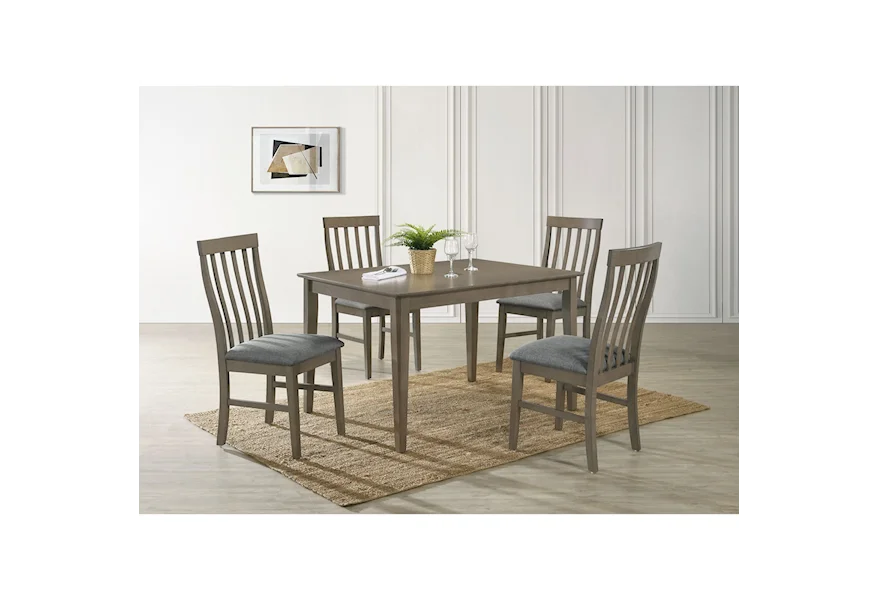 Alan 5-Piece Counter-Height Dining Set In Grey by Elements International at Lynn's Furniture & Mattress