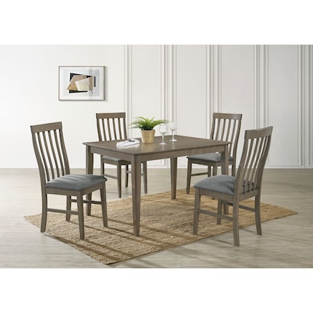 5-Piece Counter-Height Dining Set In Grey