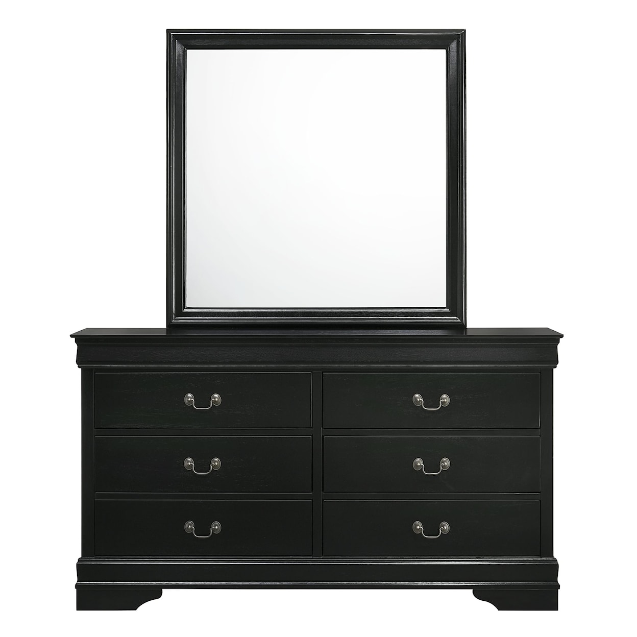 Elements International Louis Philippe Dresser & Mirror