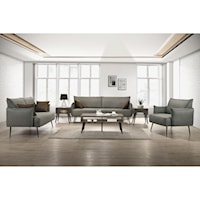 3 Piece Sofa, Loveseat and Chair Living Room Set
