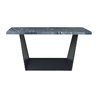 Contemporary Counter Table with Dark Marble Top