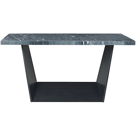 Contemporary Counter Table with Dark Marble Top