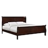 Elements International Louis Philippe King Sleigh Bed