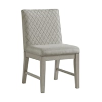 Contemporary Gray Quilted Side Chair