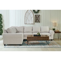 Transitional Sectional Sofa Set with Reversiable Cushions