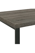 Elements Brenda Contemporary Desk with 3 Drawers and Black Metal Base