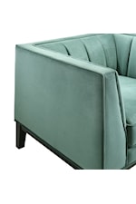 Elements Calais Contemporary Loveseat with Channel Back