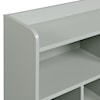 Elements International Jesse Desk w/ Hutch in Grey
