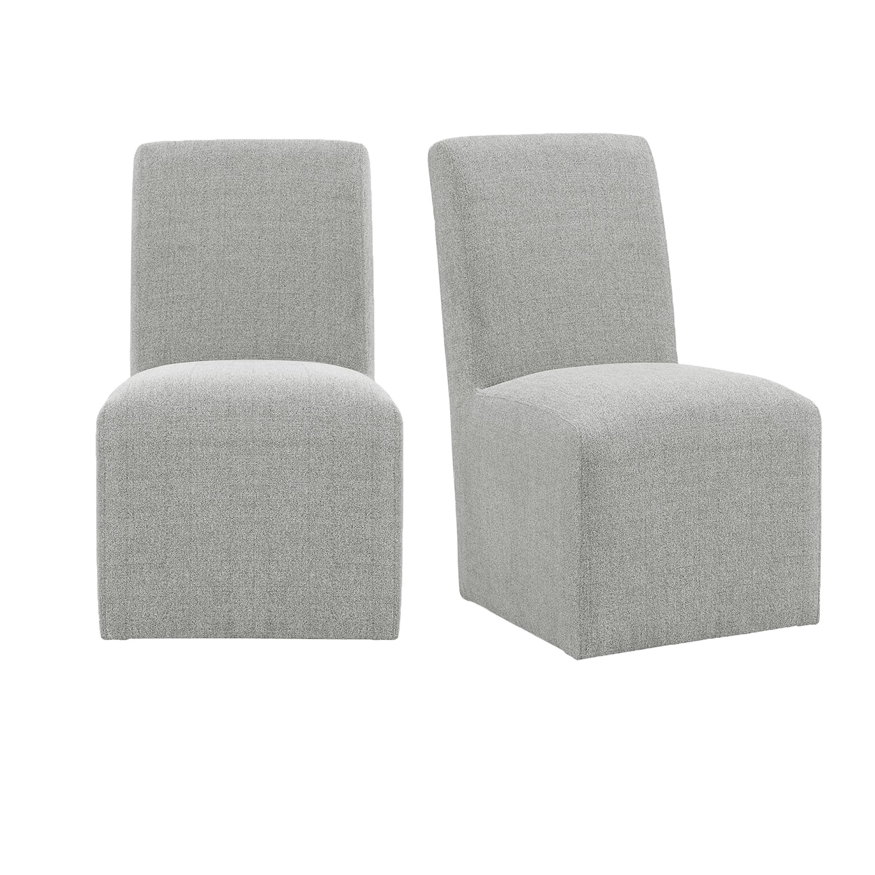 Elements International Nero Upholstered Side Chair Set
