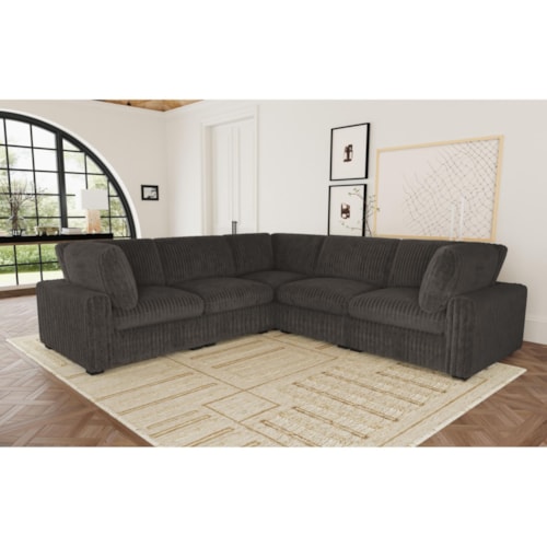 Esprit 5Pc Modular Set In Grand Cord Charcoal