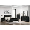 Elements International Louis Philippe King Sleigh Bed