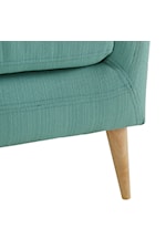 Elements International Joss Contemporary Accent Chair with Natural Wood Legs