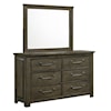 Elements International Maverick Dresser and Mirror Set