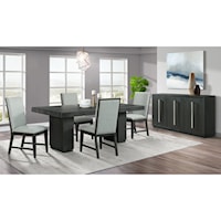 Transitional 5-Piece Dining Set