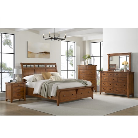 5-Piece Sleigh Storage Bedroom Set