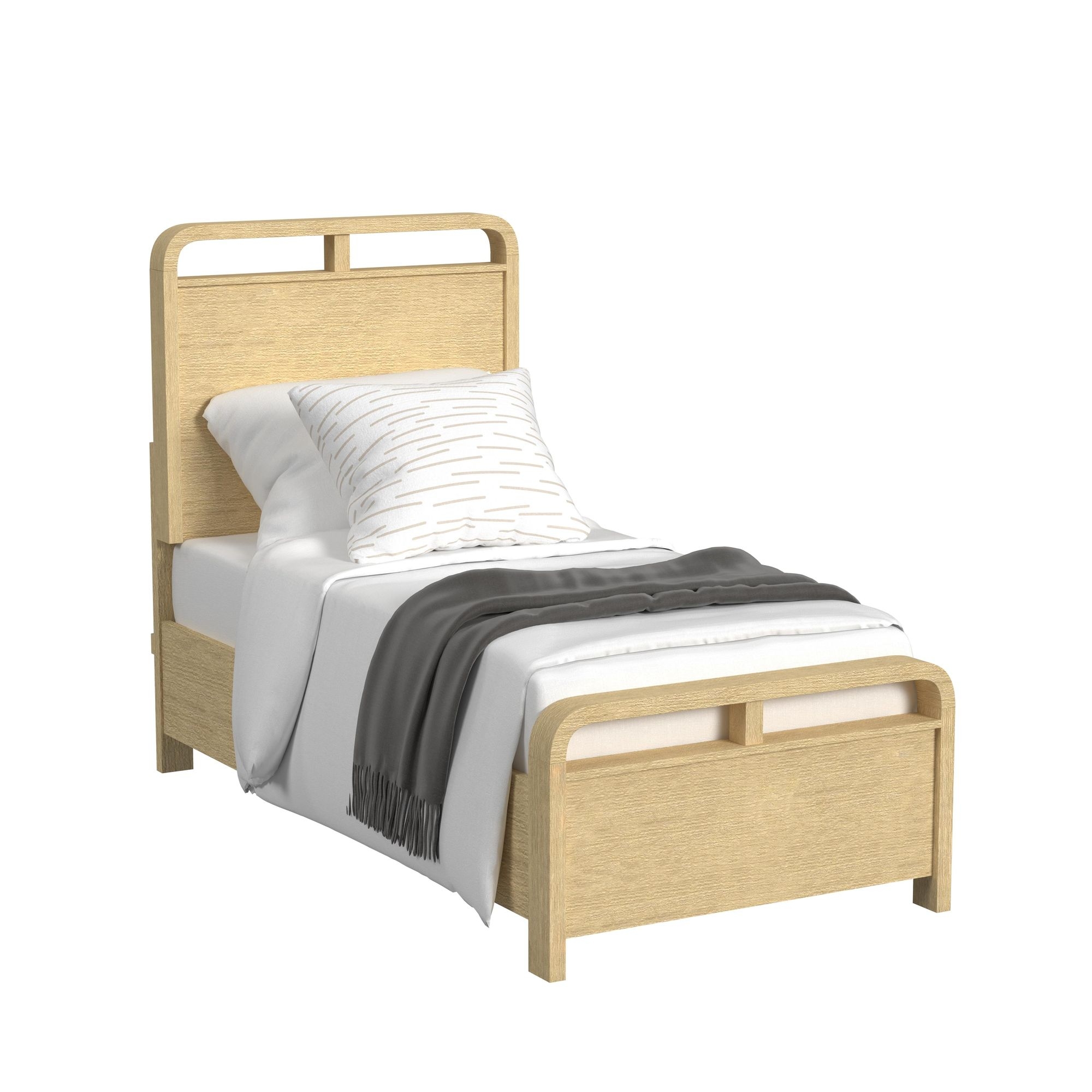 Twin Panel Bed In Natural